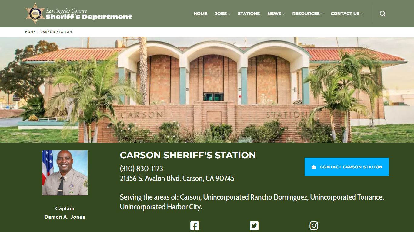 Carson Station | Los Angeles County Sheriff's Department